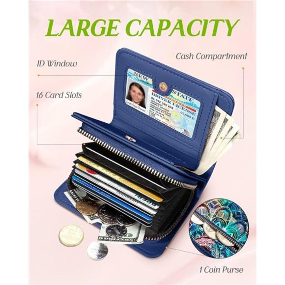 Credit Card Holder Wallet for Women Hena - Picture 3 of 6